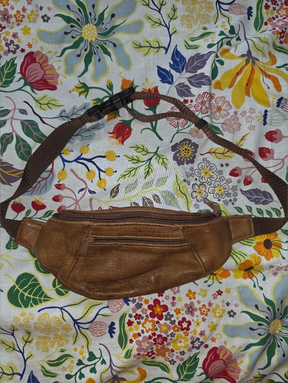Vintage Deerskin By Heacock Brown Waist Bag / Fanny Pack